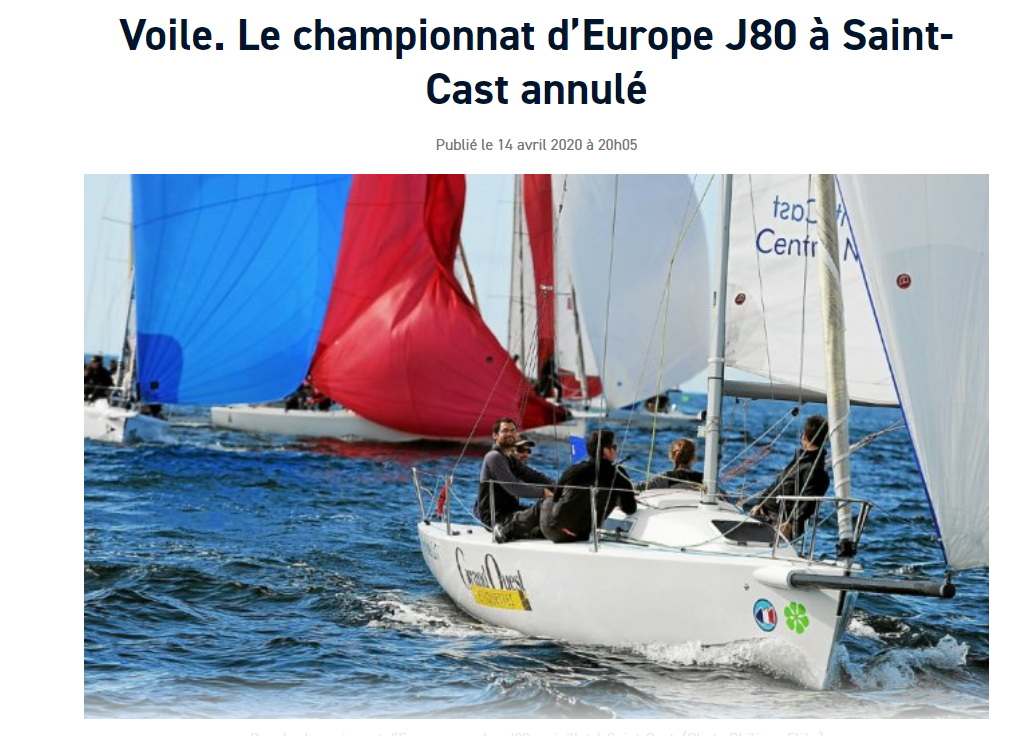 Le championnat d’Europe J80 a Saint-Cast annule