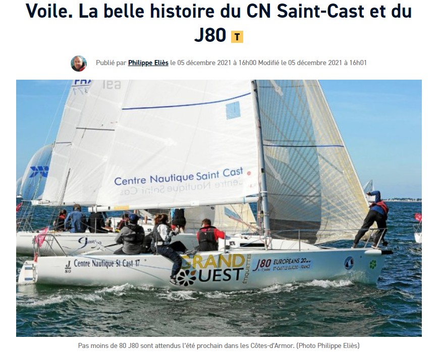 Voile. La belle histoire du CN Saint-Cast et du J80